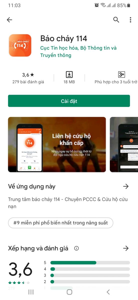 Giao diện trên CH Play